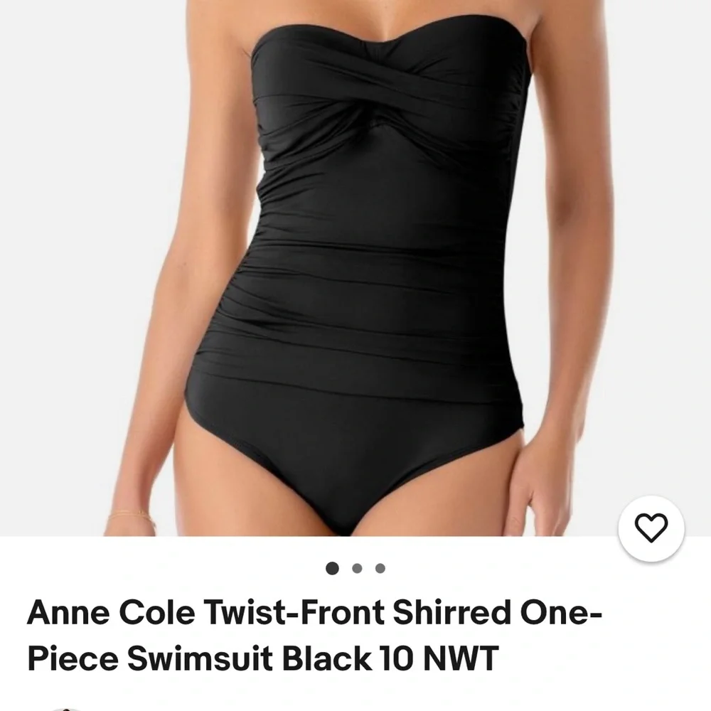 Anne Cole Women's Twist Front Shirred One
Piece Swimsuit Size 14 - Picture 7 of 15